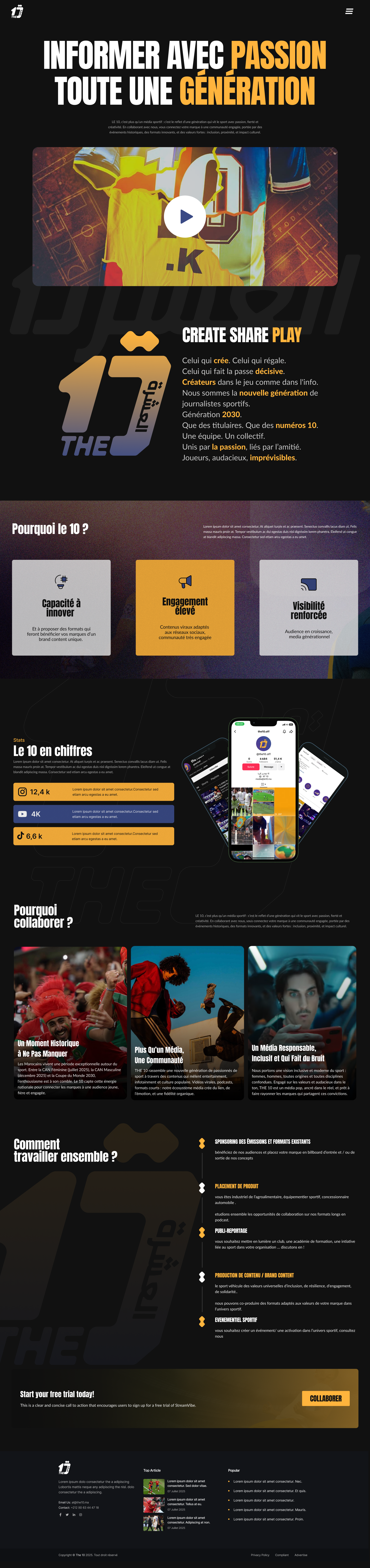 Le 10 homepage