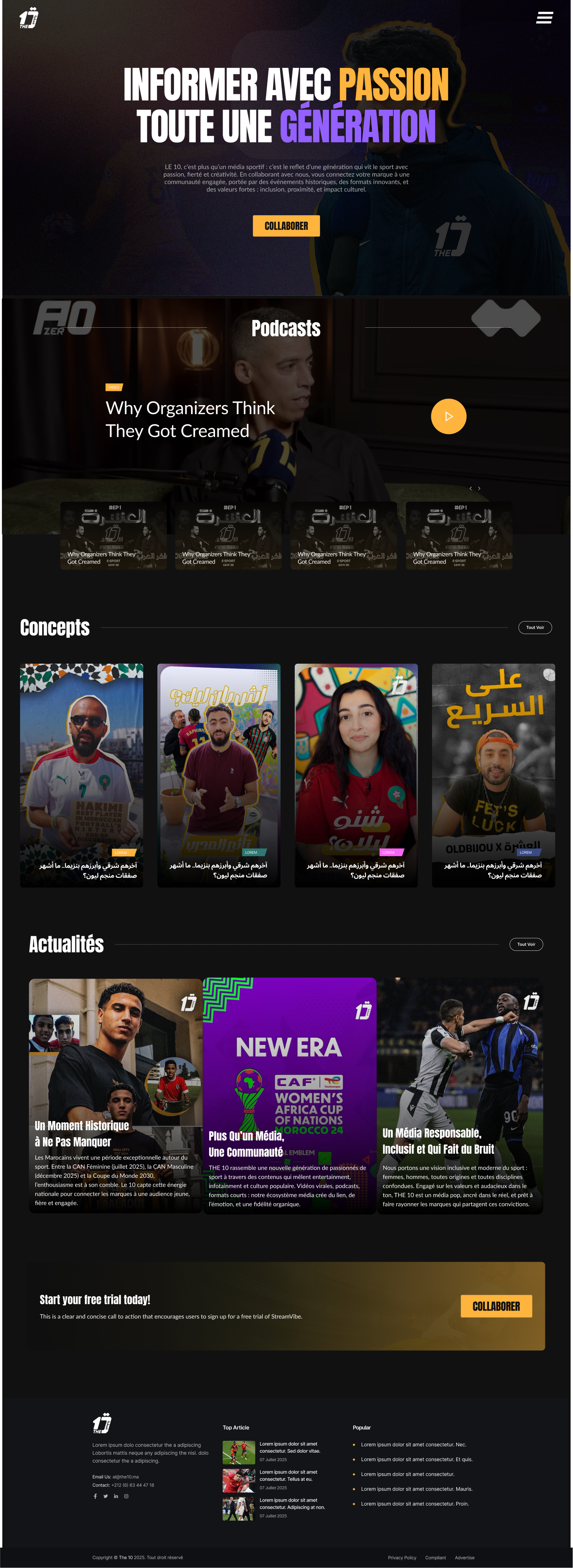 Le 10 homepage